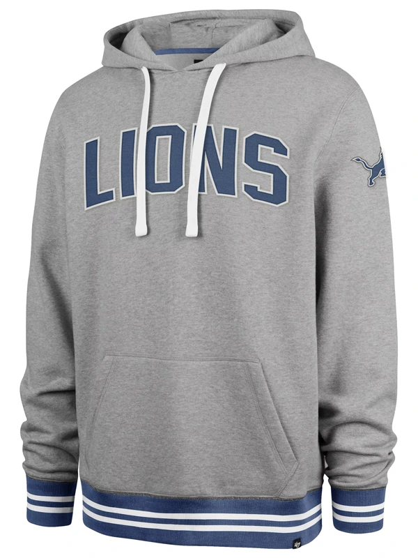 Detroit Lions Eastport Slate Grey Pullover Hoodie