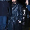 Drake Black Leather Vaffanculo Coat