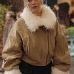 Emily in Paris S04 Camille Beige Suede Jacket