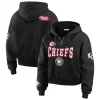 Erin Andrews Kansas City Chiefs Black Quarter-Zip Hoodie