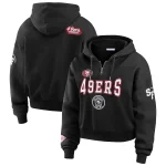 Erin Andrews San Francisco 49ers Black Quarter-Zip Hoodie