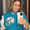 Fernanda Gentil Miami Dolphins Diva Varsity Jacket