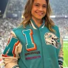 Fernanda Gentil Miami Dolphins Mashup Varsity Jacket