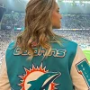 Fernanda Gentil Miami Dolphins Varsity Jacket