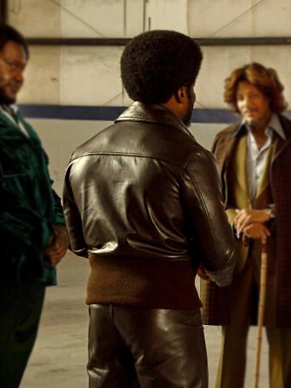 Fight Night The Million Dollar Heist Gordon Williams Brown Leather Jacket