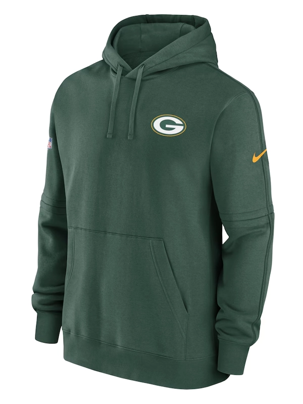 Green Bay Packers Green Sideline Pullover Hoodie