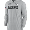 Green Bay Packers Nike Gray 2024 Salute to Service Lightweight Performance Long Sleeve Hooded T-Shirt