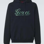 Gucci Logo Cotton Jersey Hoodie