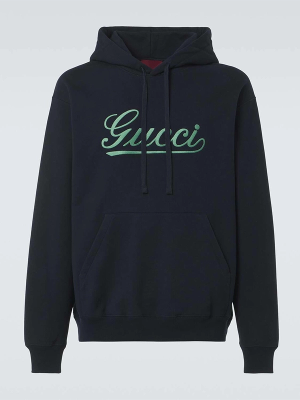 Gucci Logo Cotton Jersey Hoodie