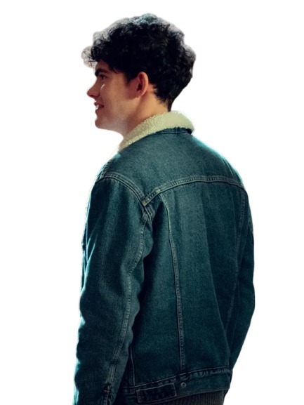 Heartstopper S03 Joe Locke Denim Sherpa Jacket