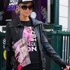 Infinite Icon Black Leather Jacket Paris Hilton