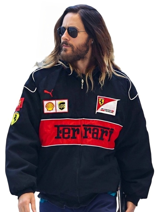 Jared Leto Vintage Ferrari F1 Jacket