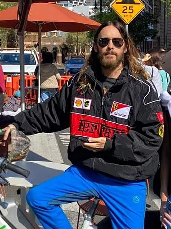 Jared Leto formula 1 jacket vintage