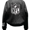 Jeff Hamilton NFL Black Leather Bomber Jacket