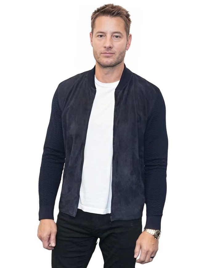 Justin Hartley Blue Bomber Jacket