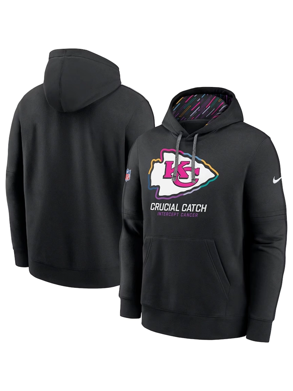 2024 NFL Kansas City Chiefs Crucial Catch Club Hoodie Black