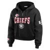 Kansas City Chiefs Erin Andrews Black Quarter-Zip Hoodie