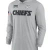 Kansas City Chiefs Nike Gray 2024 Salute to Service Lightweight Performance Long Sleeve Hooded T-Shirt