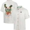 Kansas City Chiefs Tommy Bahama White Coconut Matchup Camp Throwback Button-Up Shirt