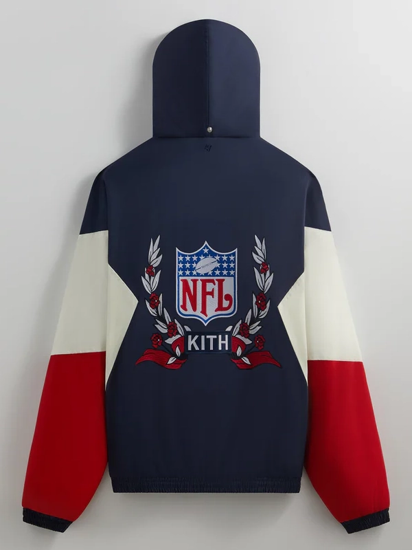 Kith & '47 NFL New York Giants Quarter-Zip Anorak Jacket With Hood