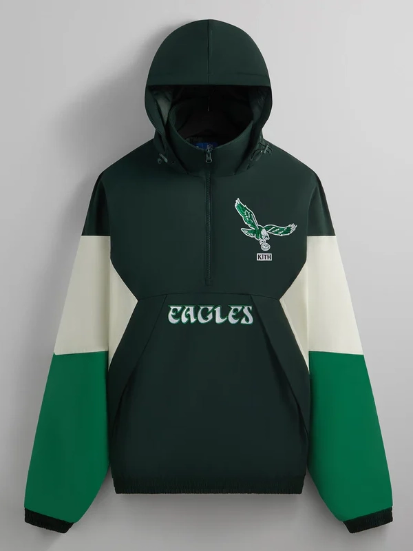 Kith Eagles Quarter Zip Anorak With Hood