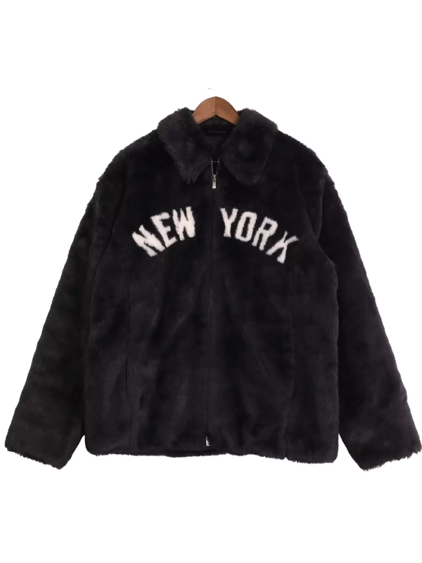 Kith New York Yankees Faux Fur Coaches Jacket