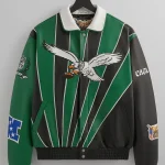 Kith x Jeff Hamilton NFL Eagles Leather Varsity Jacket