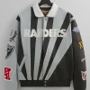 Kith x Jeff Hamilton NFL Raiders Leather Varsity Jacket