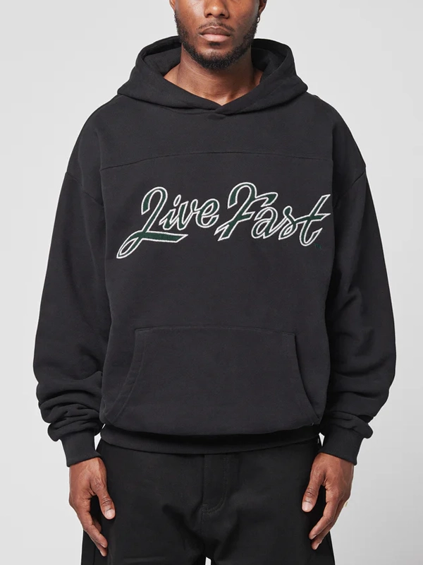 LFDY Script Hoodie Black