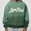 LFDY Script Hoodie Green