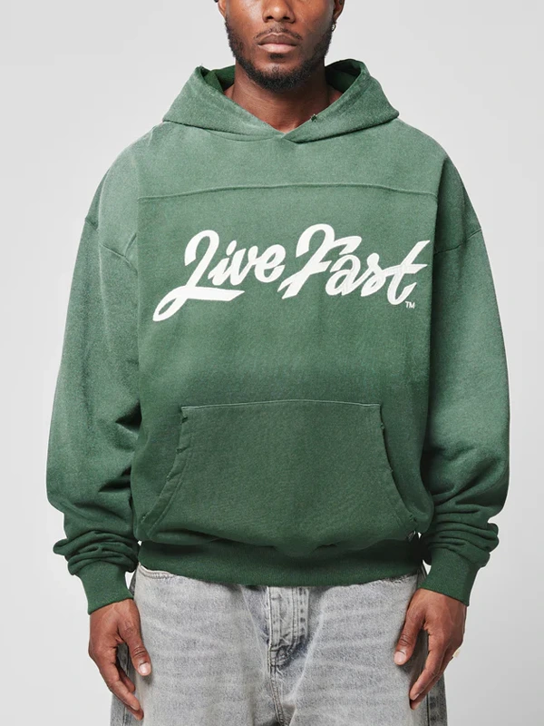 LFDY Script Hoodie Green