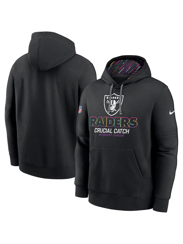 2024 NFL Las Vegas Raiders Crucial Catch Club Hoodie Black