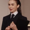 Lily Collins Emily In Paris S04 Black Suit