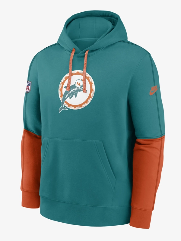 Miami Dolphins Logo Team Issue Club Nike Men's NFL Pullover Hoodie