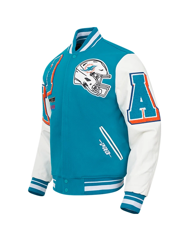 Miami Dolphins Mashup Logo Varsity Jacket