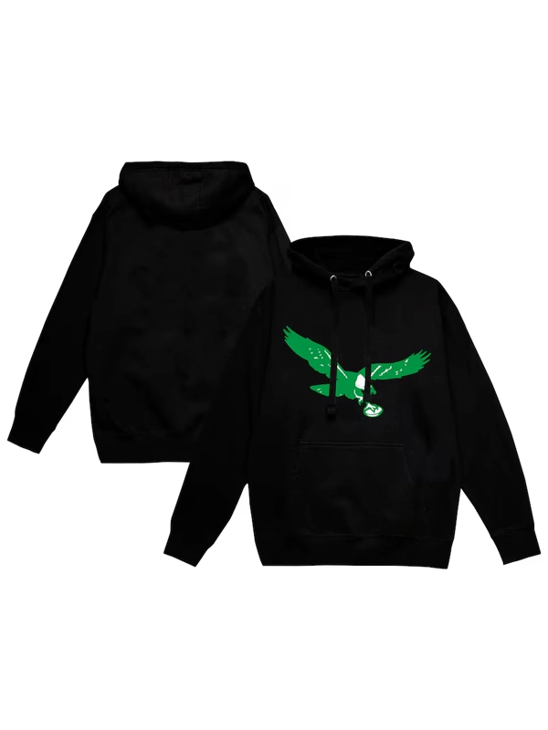 Mitchell & Ness Black Philadelphia Eagles Vintage Black Hoodie