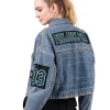 NFL G34Her By Carl Banks Game Ball Denim Jacket Philadelphia Eagles