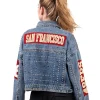 NFL G34Her By Carl Banks Game Ball Denim Jacket San Francisco 49ers 