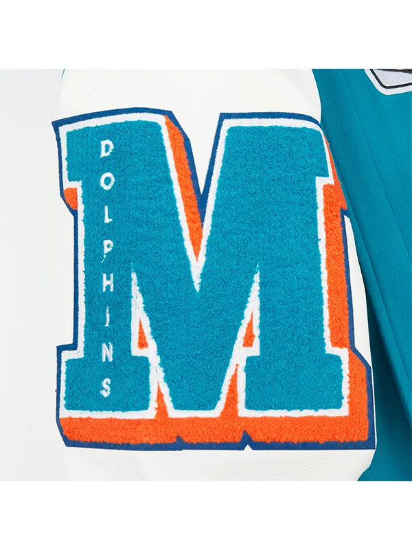 NFL MIAMI DOLPHINS MASHUP LOGO MEN'S VARSITY JACKET