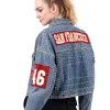 NFL San Francisco 49ers G34Her By Carl Banks Game Ball Denim Jacket