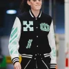 New York Liberty Custom Off White Varsity Jacket