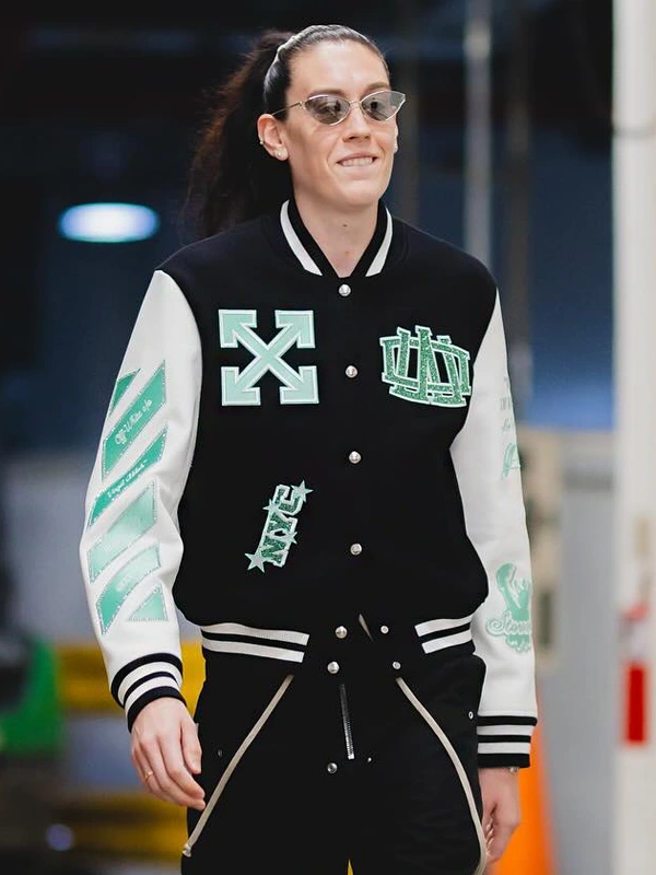 New York Liberty Custom Off White Varsity Jacket