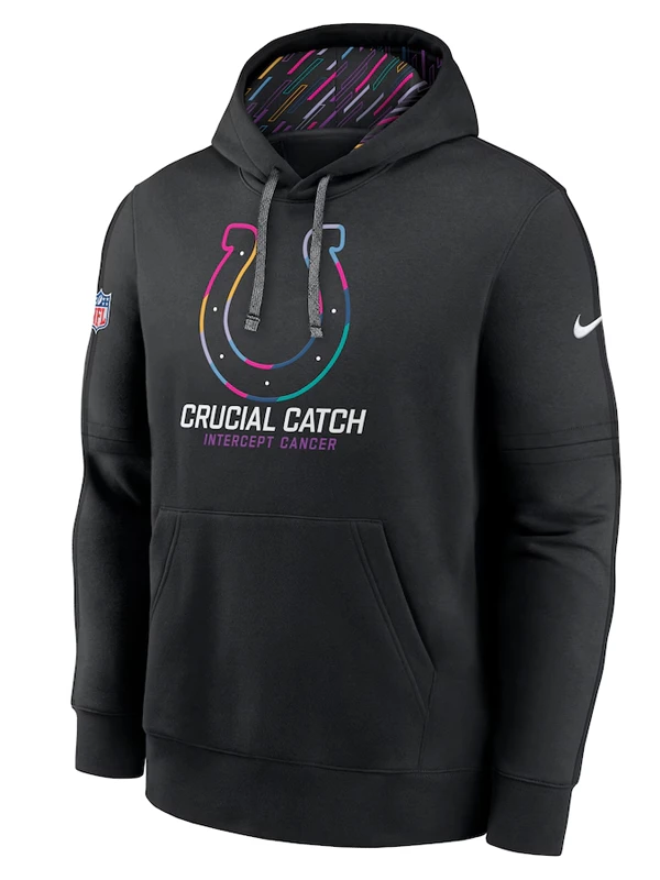 Nike Black Indianapolis Colts 2024 NFL Crucial Catch Club Pullover Hoodie