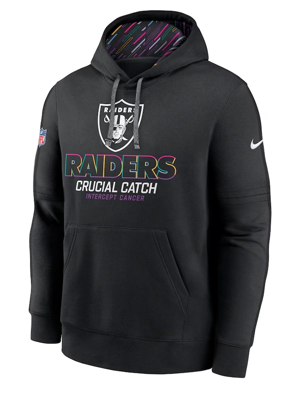 Nike Black Las Vegas Raiders 2024 NFL Crucial Catch Club Pullover Hoodie