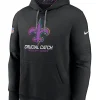 Nike Black New Orleans Saints 2024 NFL Crucial Catch Club Pullover Hoodie