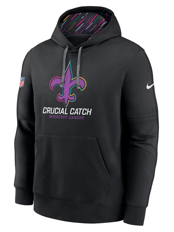 Nike Men s New Orleans Saints 2024 NFL Crucial Catch Club Pullover Hoodie