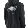 Nike Black Philadelphia Eagles Sideline Club Pullover Hoodie