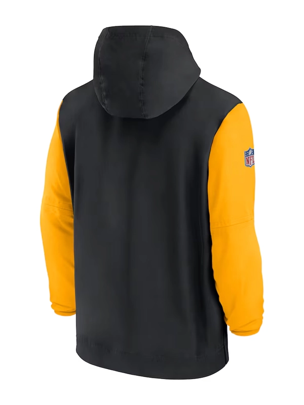 Nike BlackGold Pittsburgh Steelers 202425 Sideline Pre-Game Player 12-Zip Hoodie Jacket