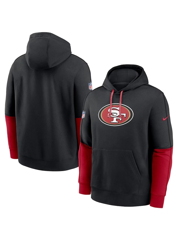 Nike Scarlet San Francisco 2024 Sideline Club Pullover Hoodie Black