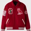 OVO Campus Varsity Jacket Stanford Red